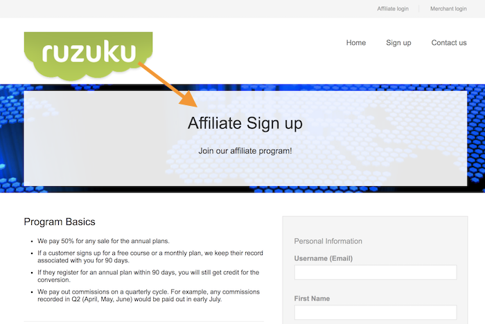 How to do Affiliate Marketing on a Budget 17 Ruzuku - Affiliate